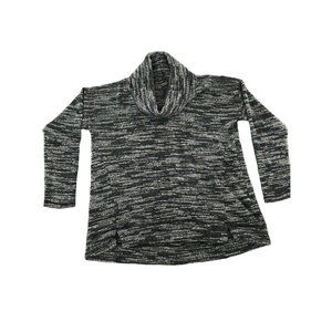 AERIE Gray Heathered Funnelneck Top Size Large
